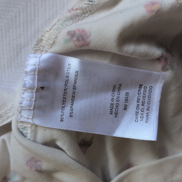 young hearts soft floral ruffle sleeve top size 4 girls - Picture 5 of 6